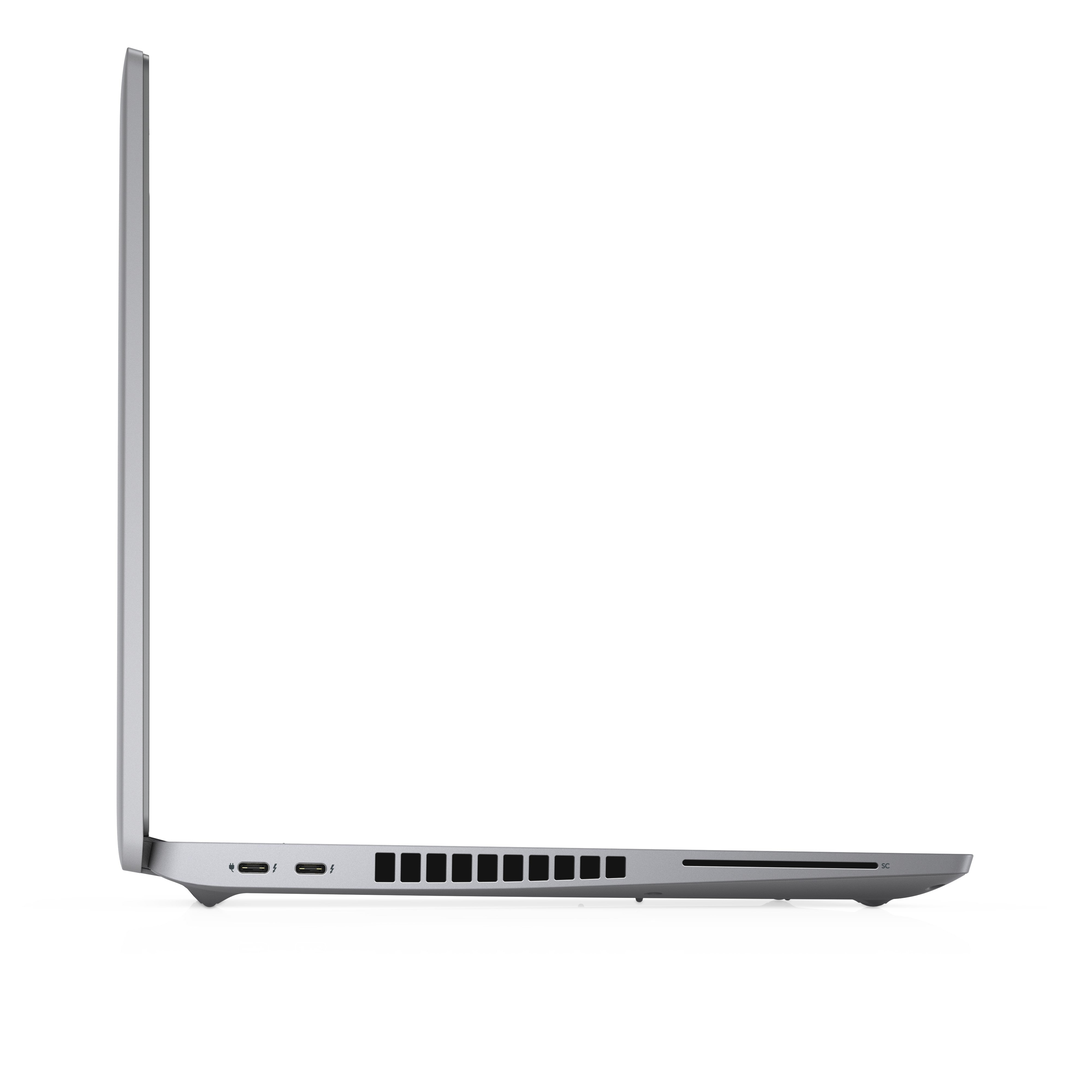 Laptop aufgeklappt Seitenansicht links