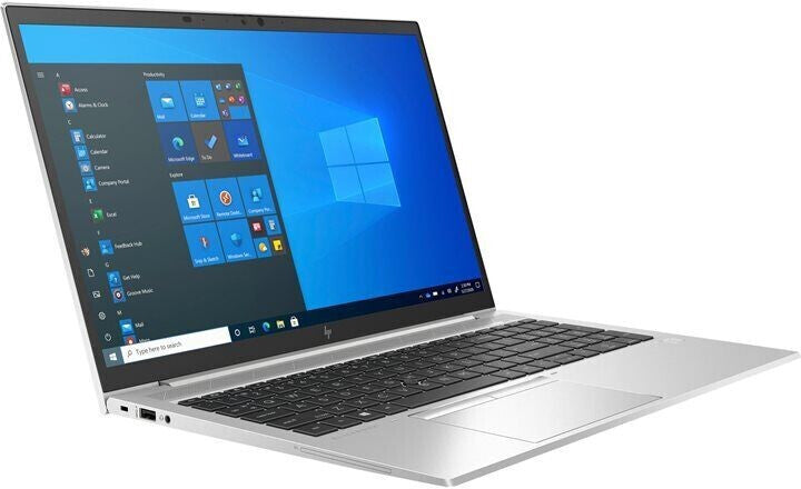 Laptop aufgeklappt Ansicht von schräg links