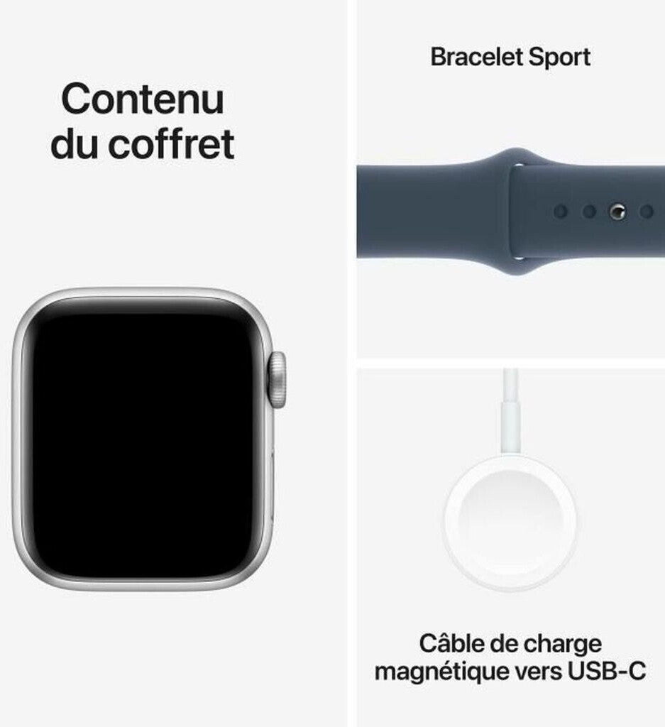 Apple Watch SE | 40mm | Silver | Wi-Fi | SGT | mit Armband Blau