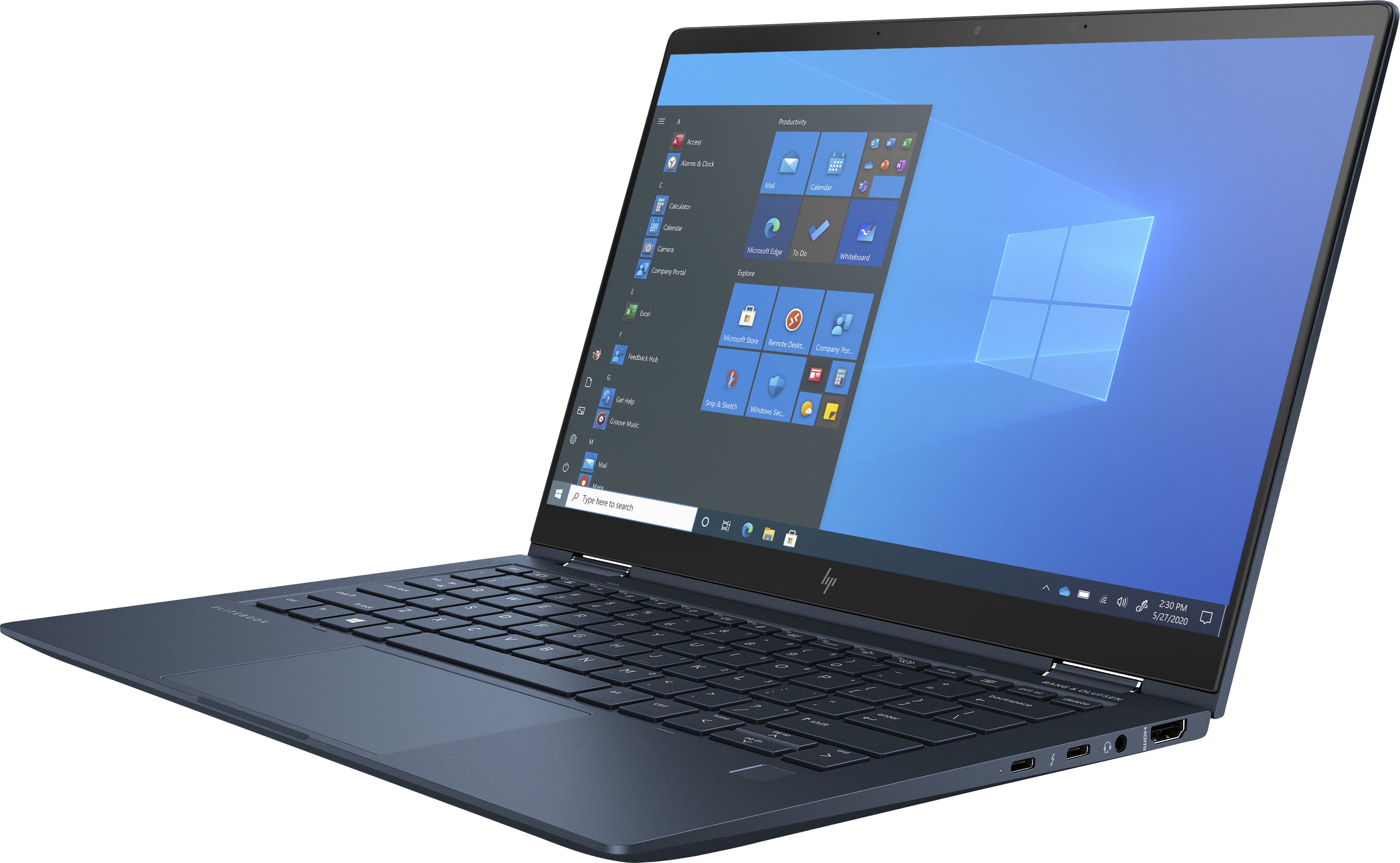 Notebook regulär geöffnet schräg nach links gerichtet
