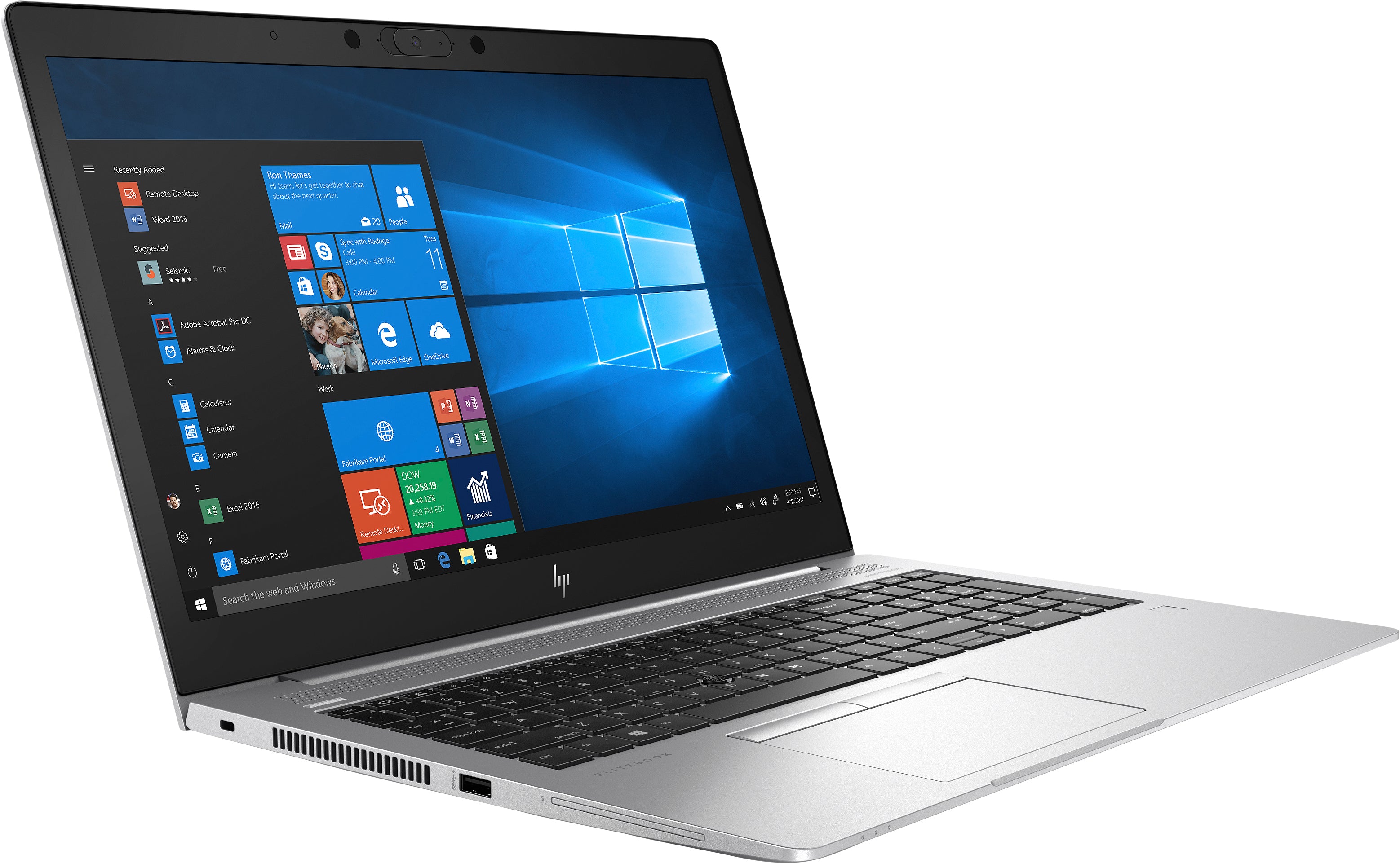 Laptop von Links seitlcih oben mit Keyboard und Bilsdschirm