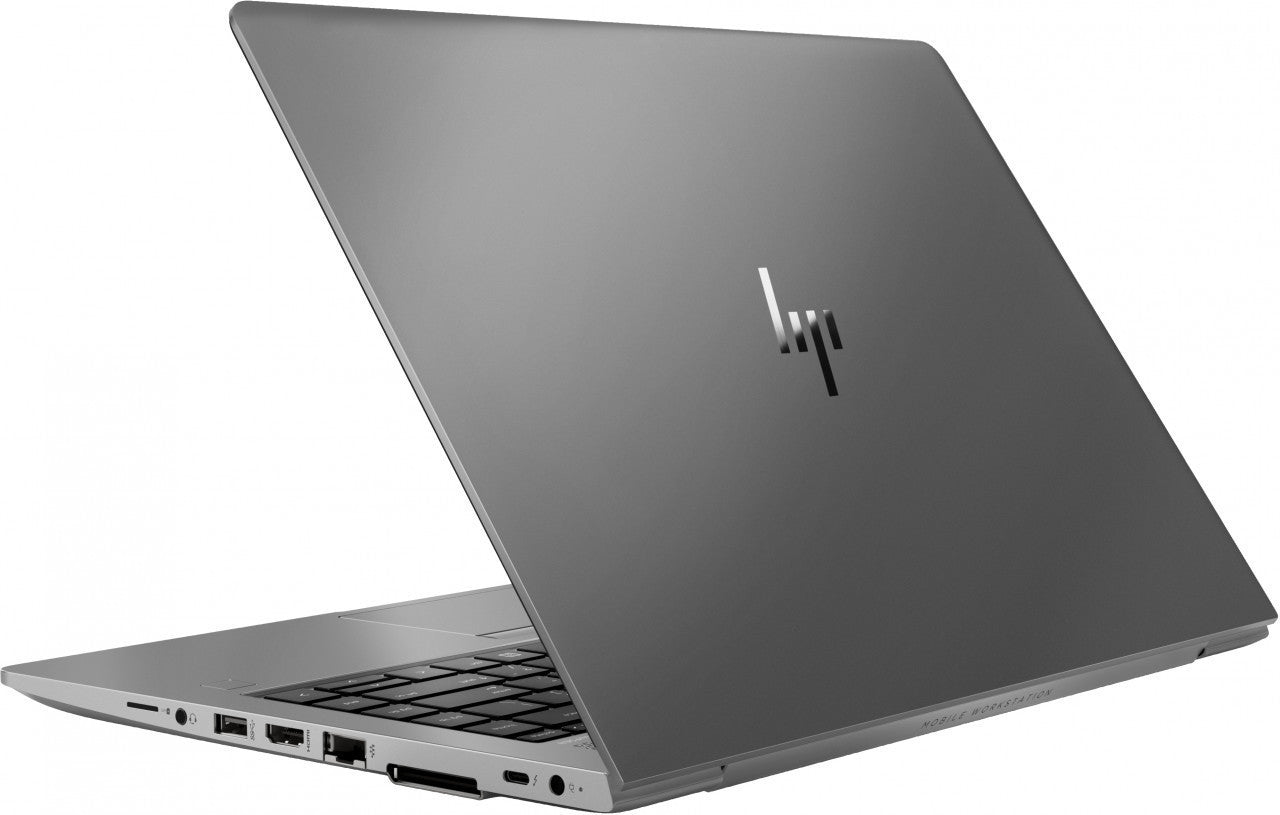 Zbook geöffnet, Ansicht von schräg links Rückseite