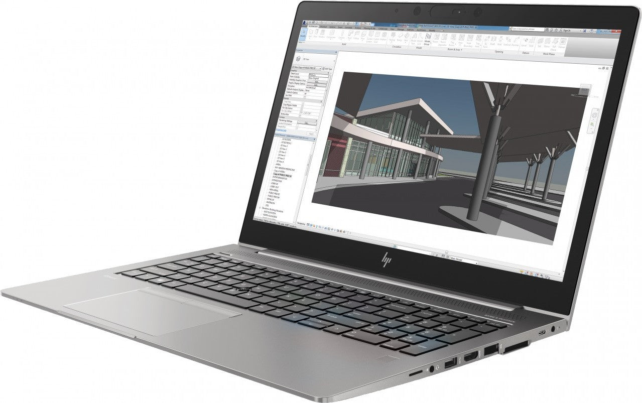 ZBook geöffnet, Ansicht von rechts