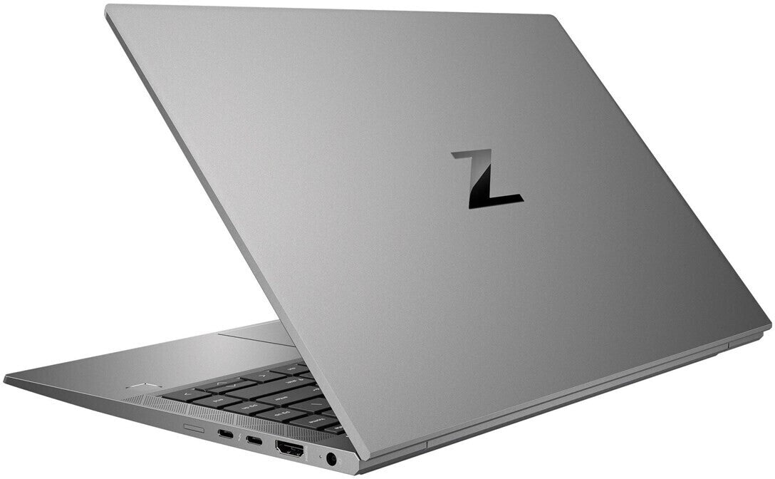 Laptop geöffnet Ansicht von hinten leicht nach links gedreht