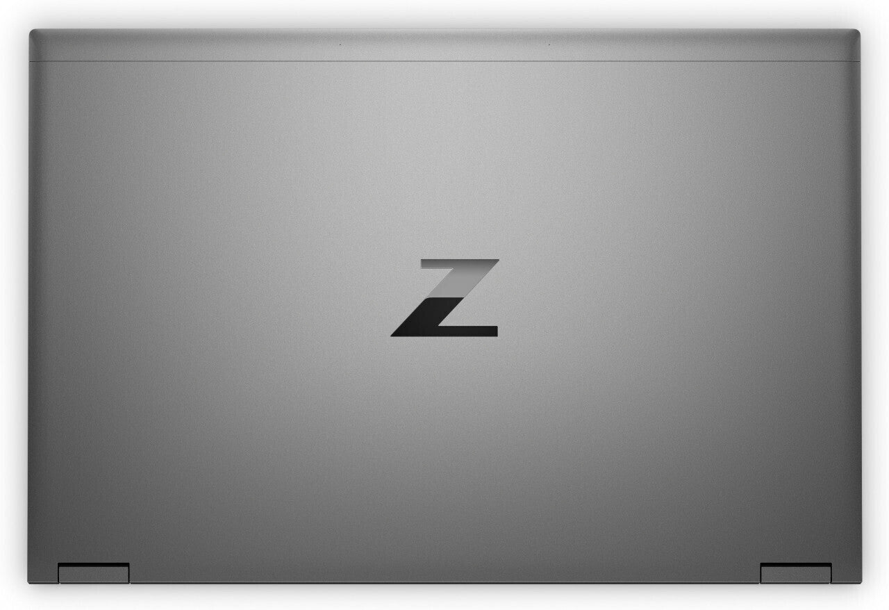 Zbook geöffnet, Ansicht von schräg links Rückseite