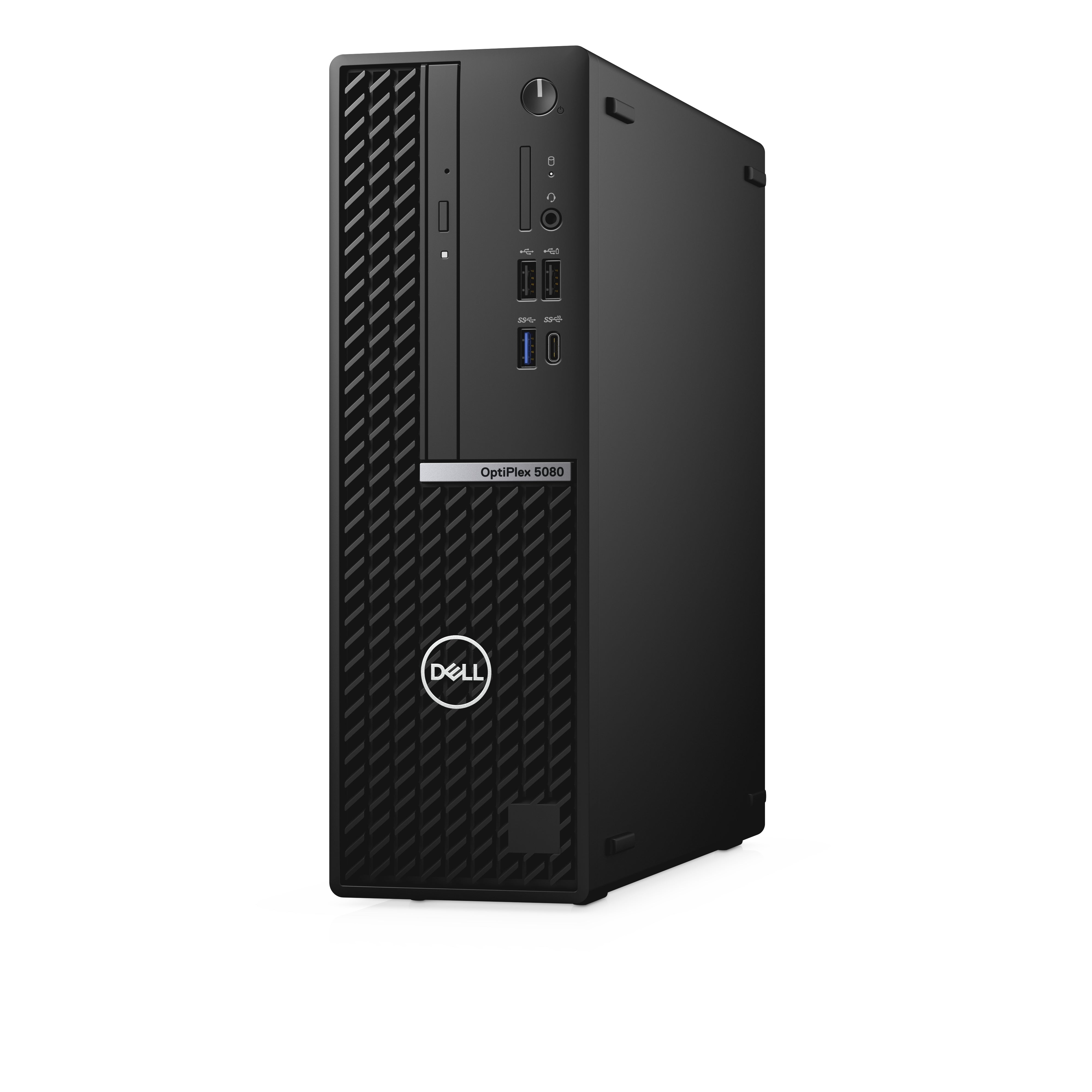 Dell OptiPlex 5080 von vorne schräg nach links ausgerichtet