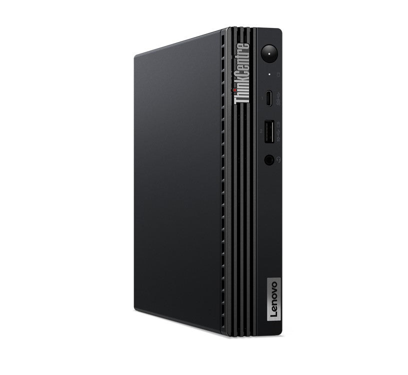 ThinkCentre M80q vertikal Frontalansicht schräg nach rechts ausgerichtet