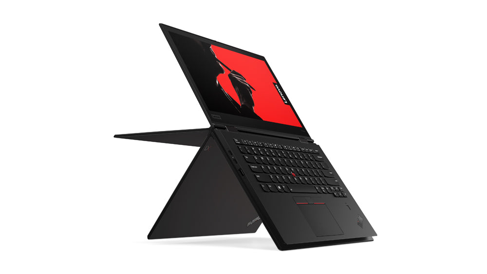 Laptop 180° geöffnet schräg seitlich links Ansicht zeigt verschiedene Stufen des Aufklappens