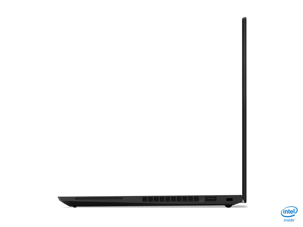 Laptop aufgeklappt Seitenansicht rechts