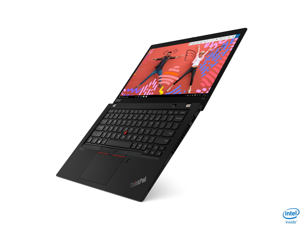Laptop 180° geöffnet schräg rechts Ansicht