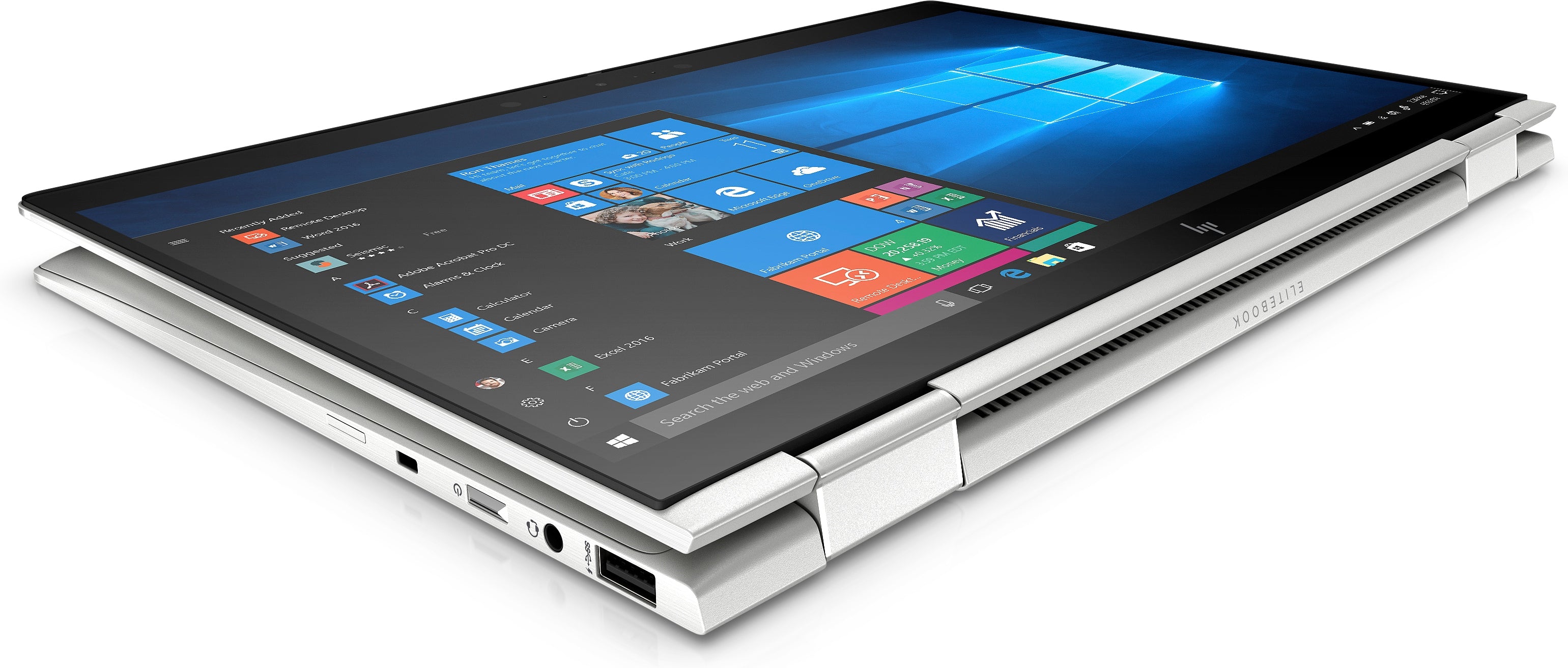 360 Grad geöffnetes Laptop