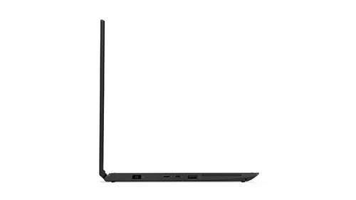 Laptop aufgeklappt Seitenansicht links