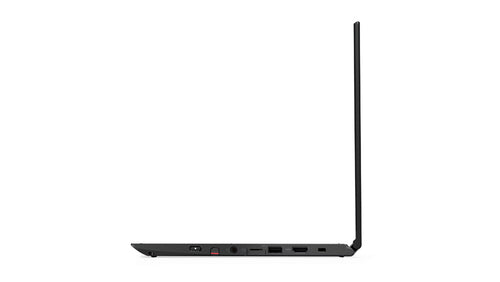 Laptop aufgeklappt Seitenansicht rechts