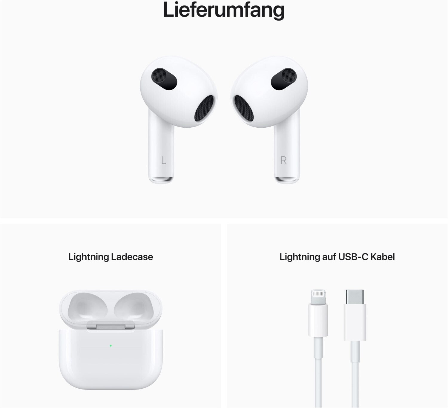Apple In-Ear AirPod 3 | Lightning Case | Weiß | GUT