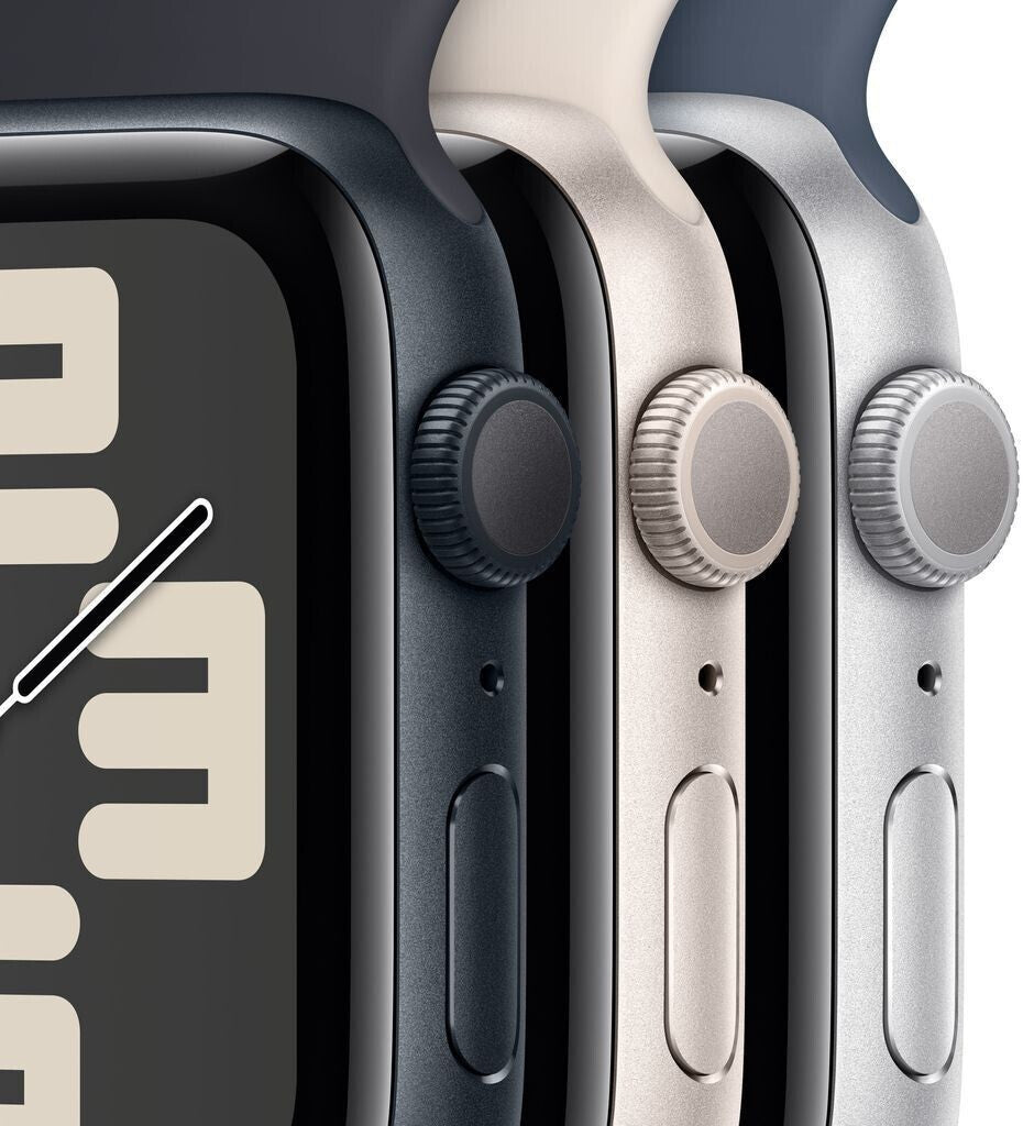 Apple Watch SE | 44mm | Starlight | Wi-Fi | PRM | mit Armband Beige/Weiß