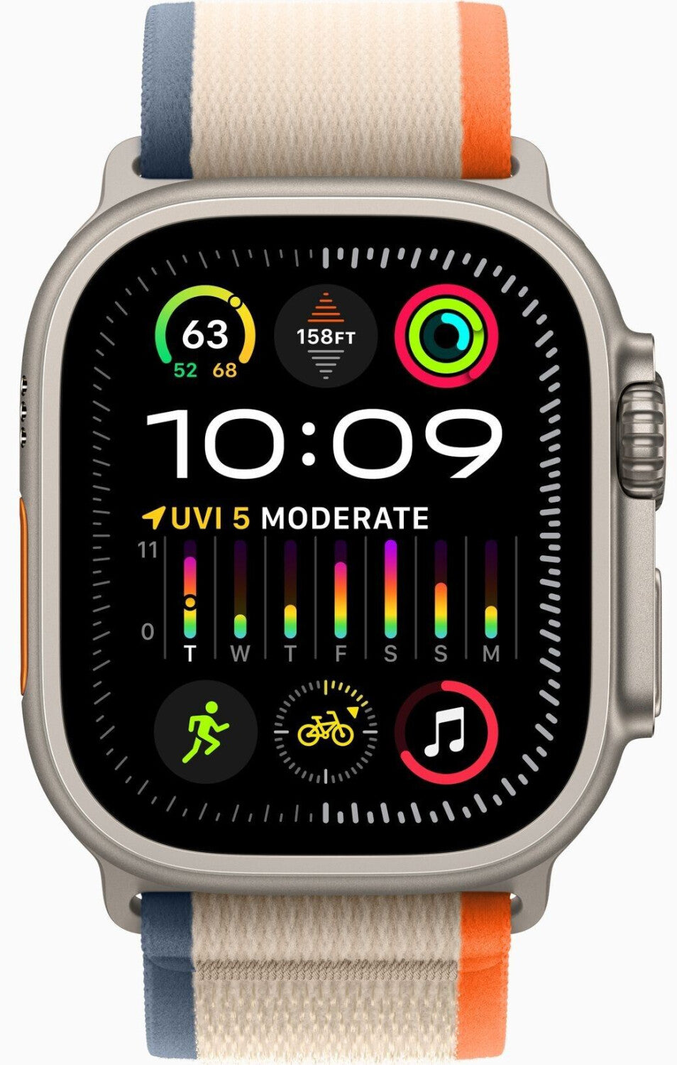 Apple Watch Ultra 2 | 49mm | Titan | 4G | GBR | mit Armband Beige/Orange