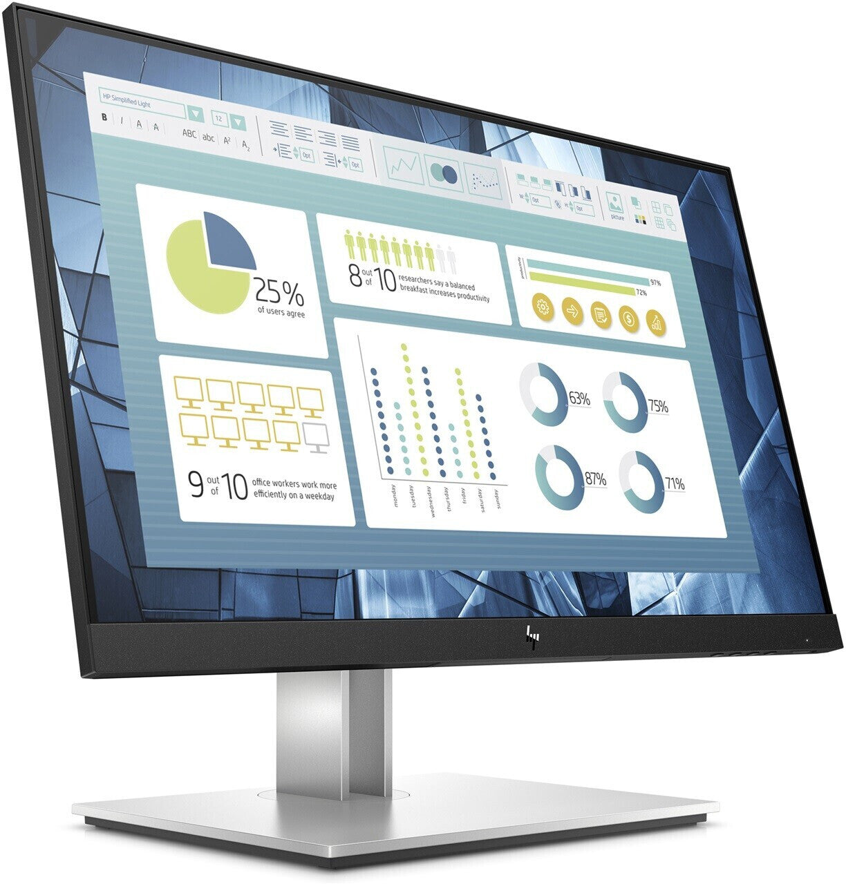 HP Display E22 G4 | LED | 22" | FHD | Black | SGT
