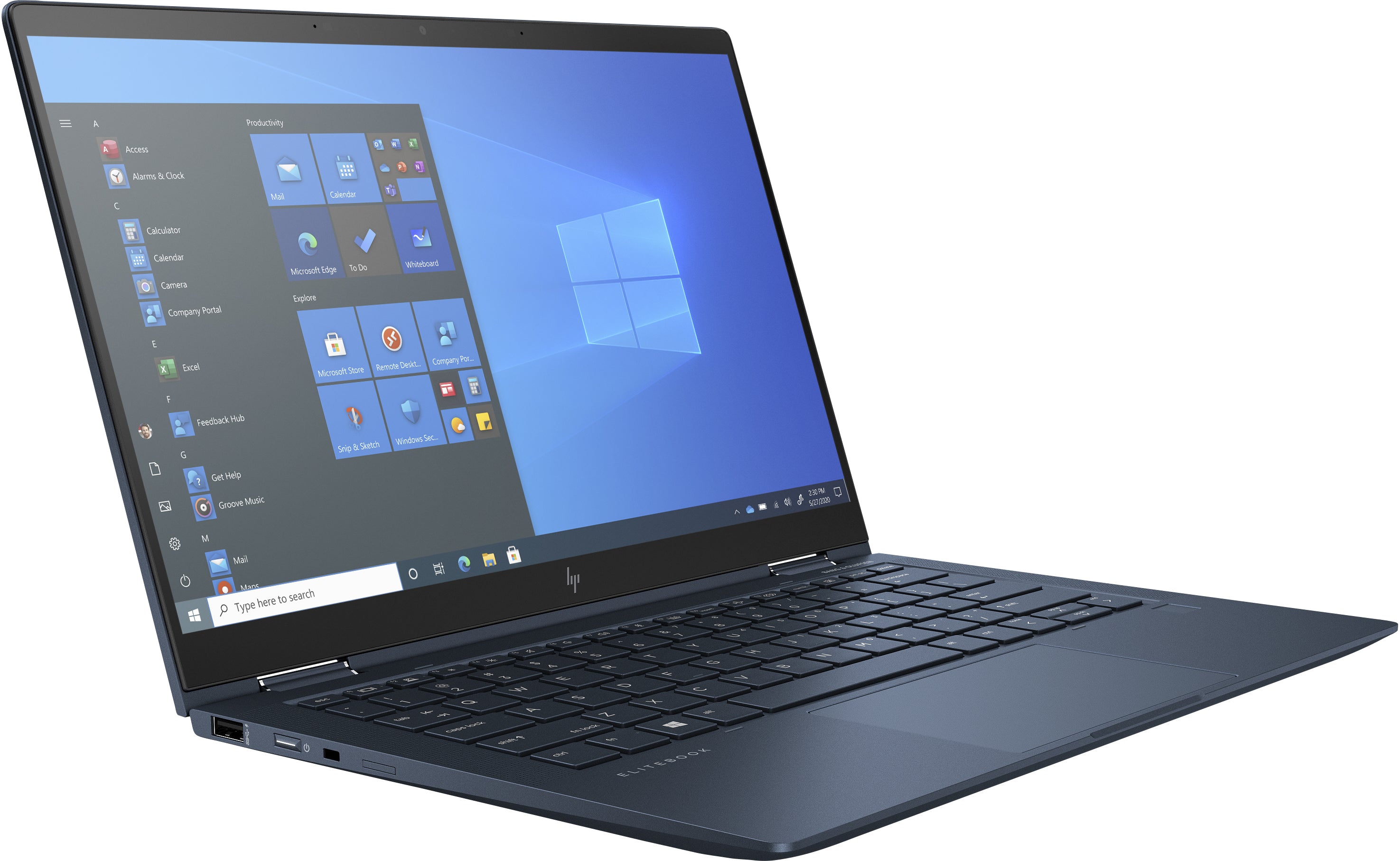 Notebook regulär geöffnet schräg nach rechts gerichtet