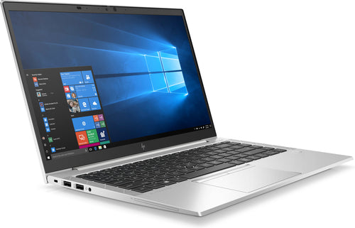 Laptop aufgeklappt Ansicht von schräg links