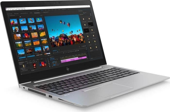 ZBook geöffnet, Ansicht von links