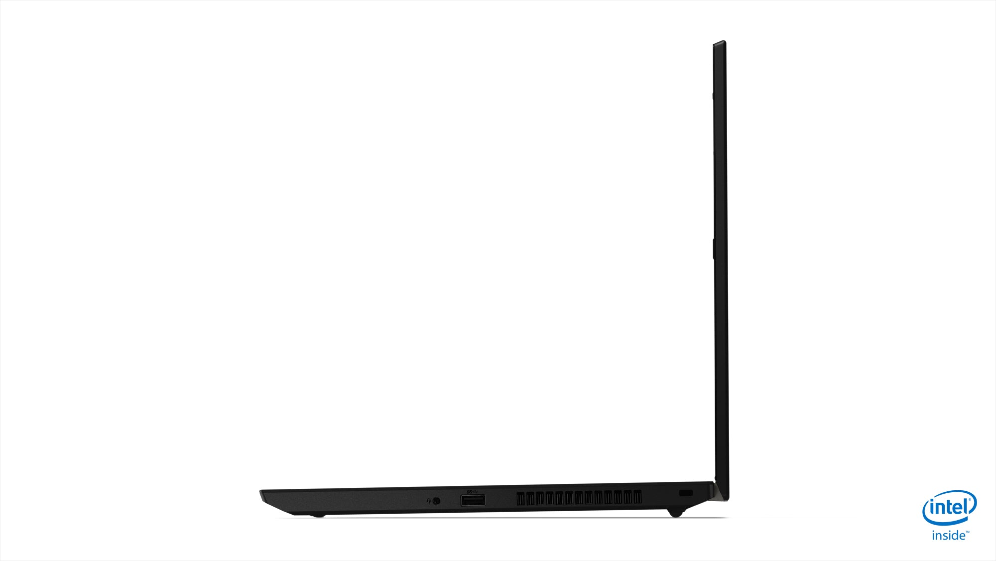 Laptop aufgeklappt Seitenansicht rechts